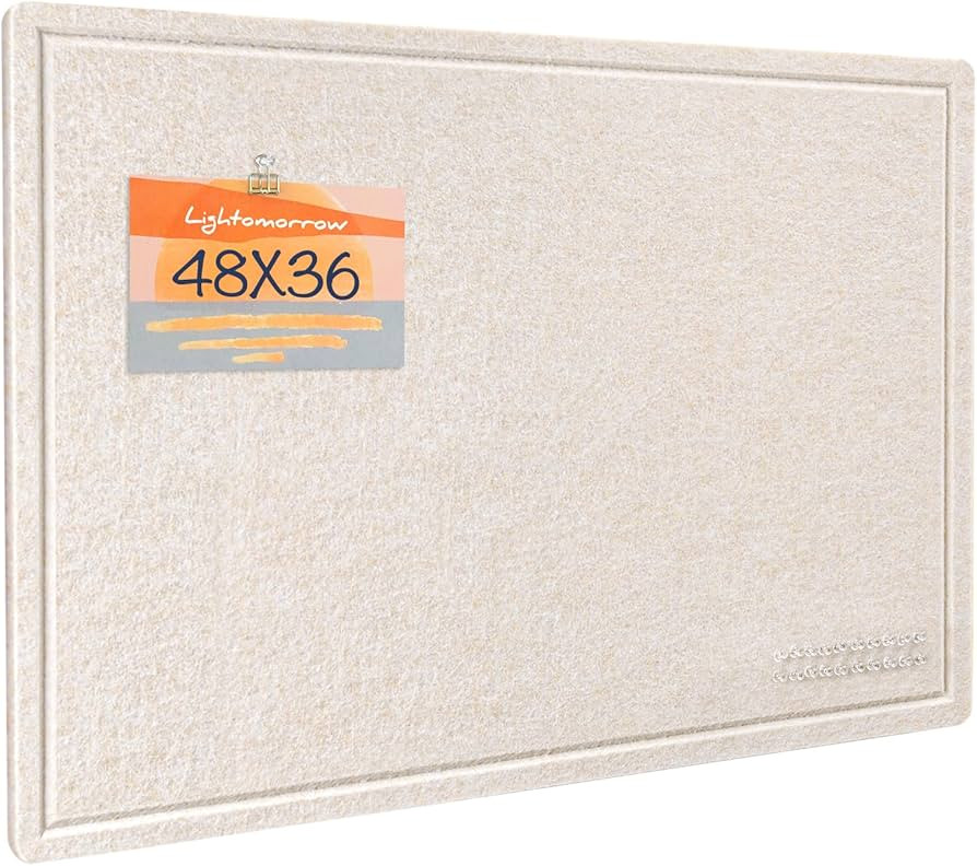 Large Bulletin Board - 48 x 36 Inches, Decorative Felt Pin Board for Wall - 4' x 3' Foldable Phot... | Amazon (US)