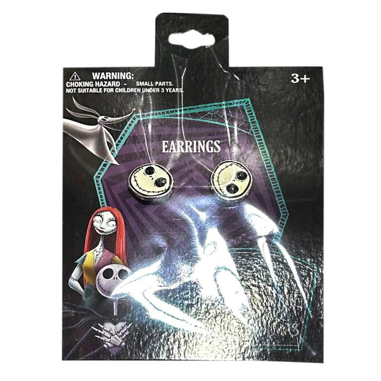 Nightmare Before Christmas Head Shaped Metal Earrings on Card - Walmart.com | Walmart (US)