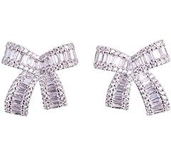 Amazon.com: Fashion jewelry elegant statement rhinestone bow stud earrings for women (Classic Bow):  | Amazon (US)