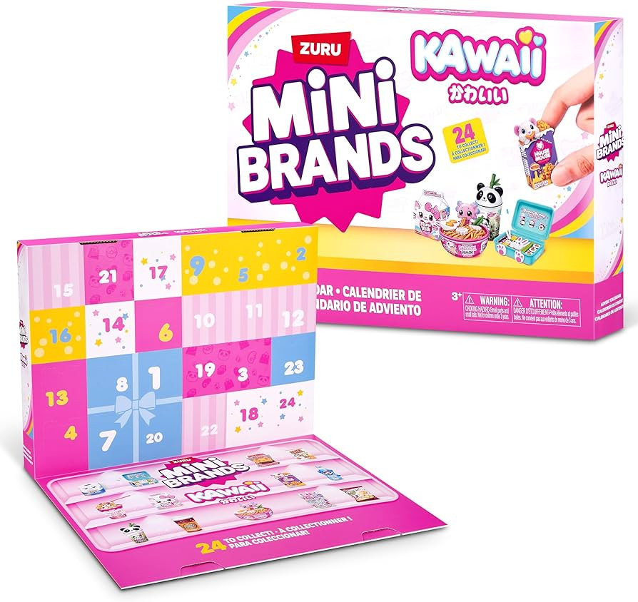 Mini Brands Kawaii Advent Calendar by ZURU, Collectible Seaonal Toys for Girls | Amazon (US)