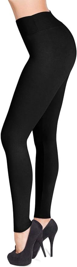 SATINA High Waisted Leggings - 25 Colors - Super Soft Full Length Opaque Slim | Amazon (US)