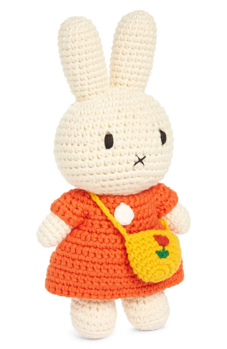 Just Dutch Miffy & Her Orange Dress & Tulip Bag Crocheted Stuffed Animal | Nordstrom | Nordstrom