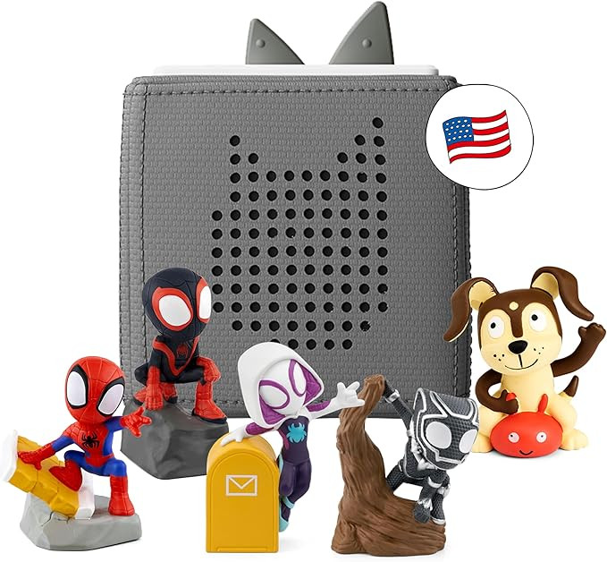 Toniebox Audio Player Starter Set with Spidey, Ghost-Spider, Spin, Black Panther, and Playtime Pu... | Amazon (US)