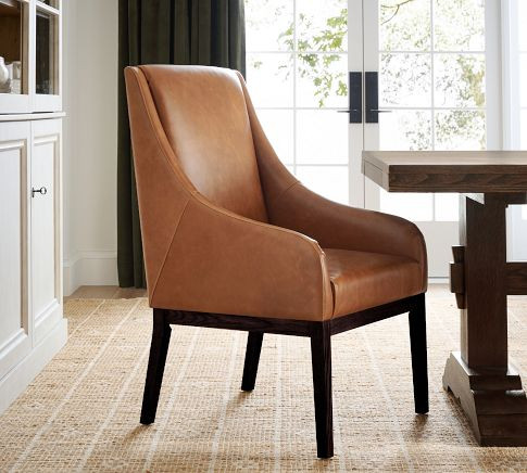 York Leather Dining Armchair | Pottery Barn (US)