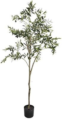 Azoco 6FT Artificial Olive Silk Tree UV Resistant Fake Plant Indoor Outdoor Home Office Decor | Amazon (US)