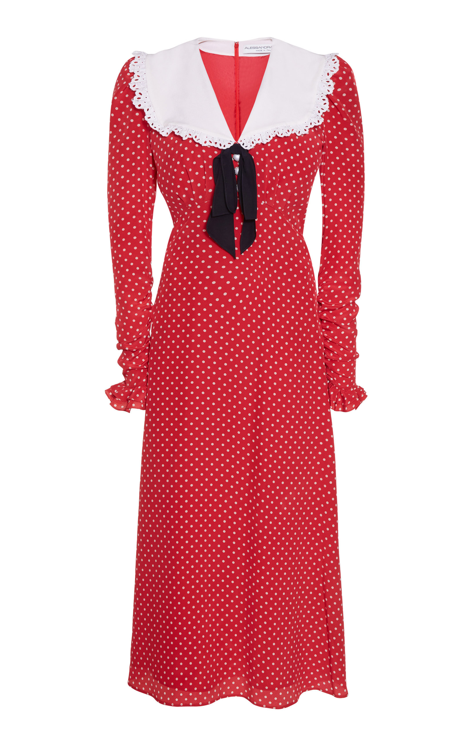 Polka-Dot Silk-Blend Midi Dress | Moda Operandi (Global)