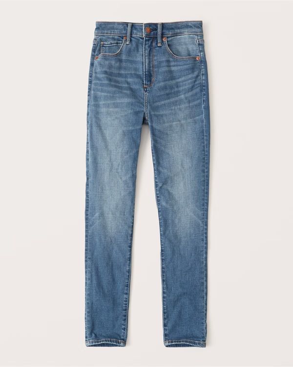 High Rise Super Skinny Ankle Jeans | Abercrombie & Fitch (US)