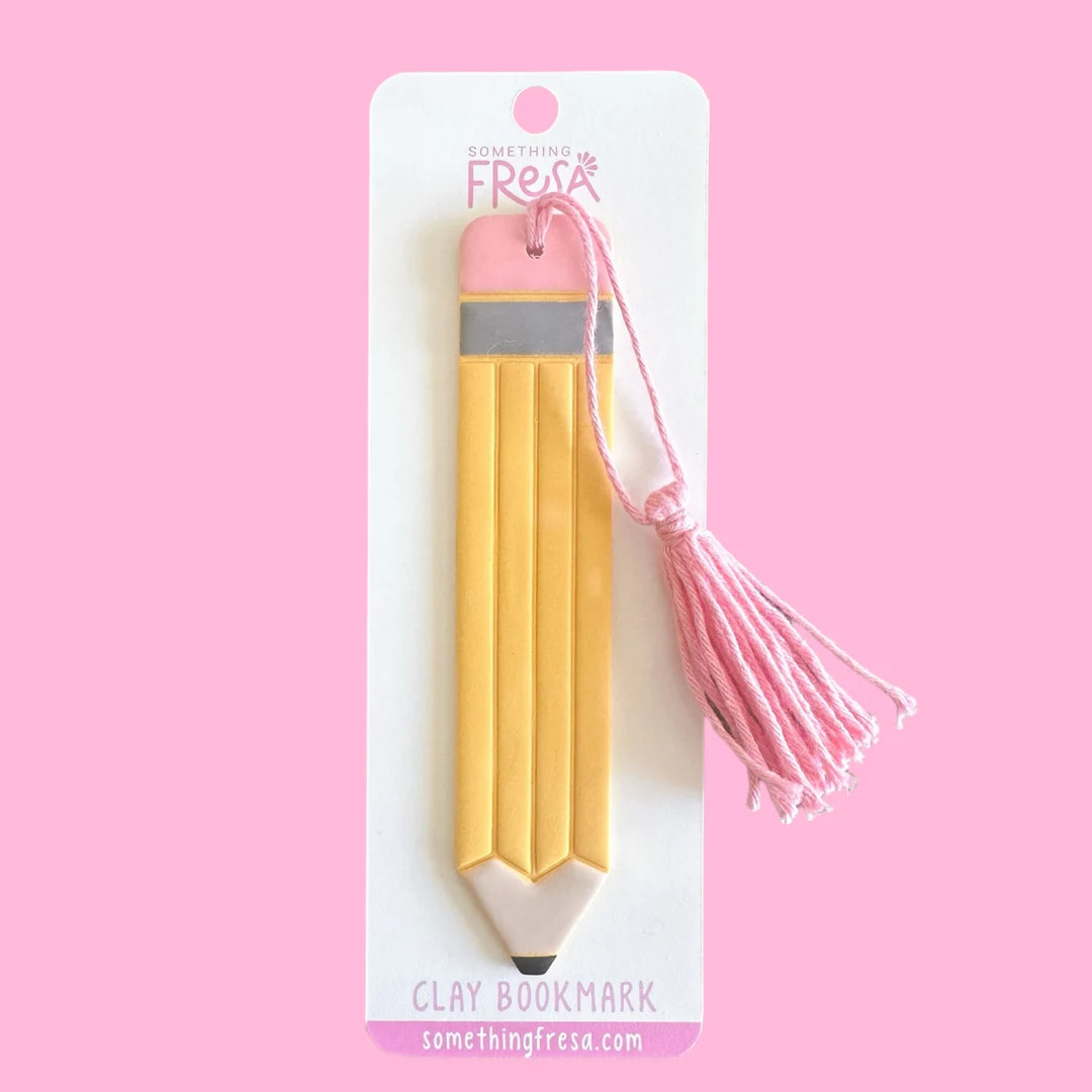 Pencil Clay Bookmark Bookmark Pencil Handmade From Clay Handmade Bookmark - Etsy | Etsy (US)