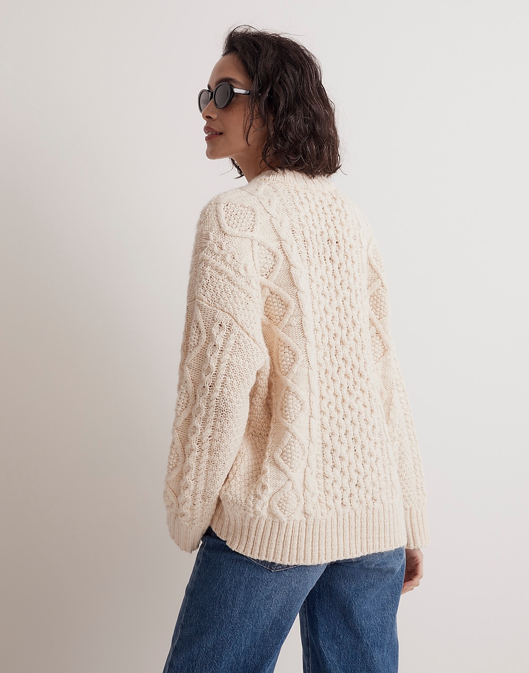 Cable-Knit Oversized Sweater | Madewell