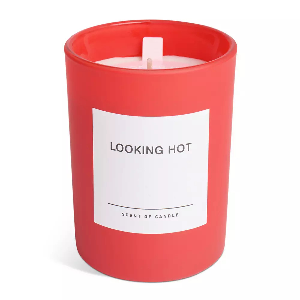 Argos Home Looking Hot Slogan Candle - Red | argos.co.uk