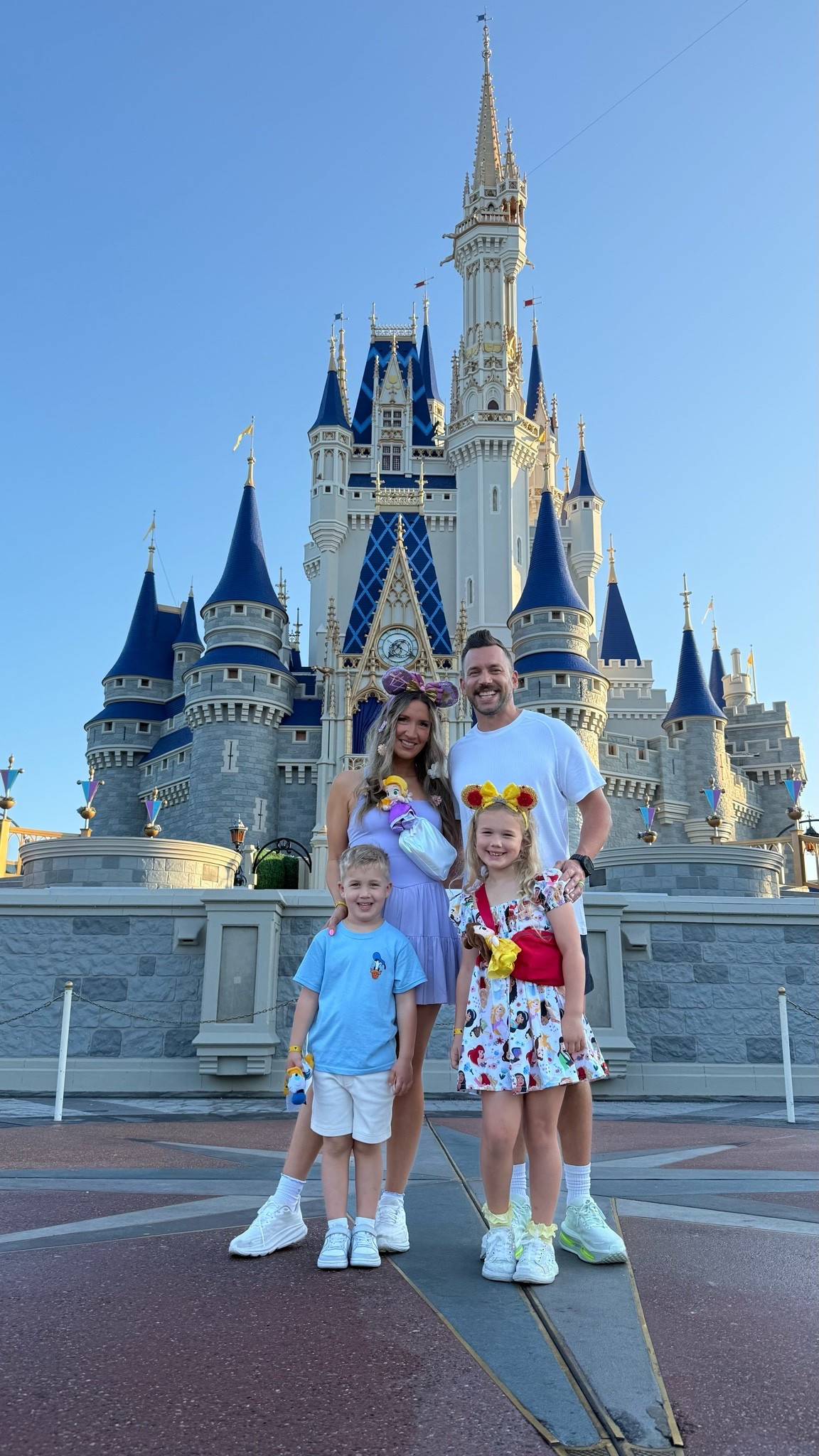 Magic kingdom disney outfits! Livys dress is from @sweetpeacustoms