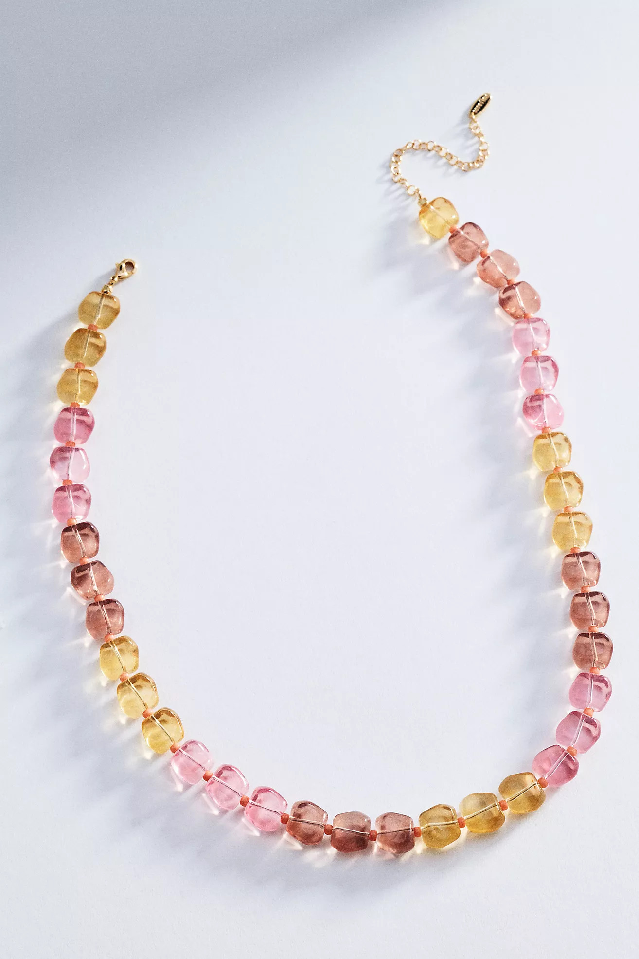 Multi-Color Resin Beaded Necklace | Anthropologie (US)
