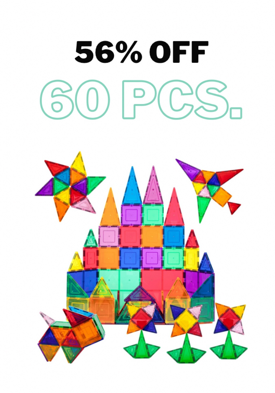 PicassoTiles 60 Piece Set 60pcs … curated on LTK