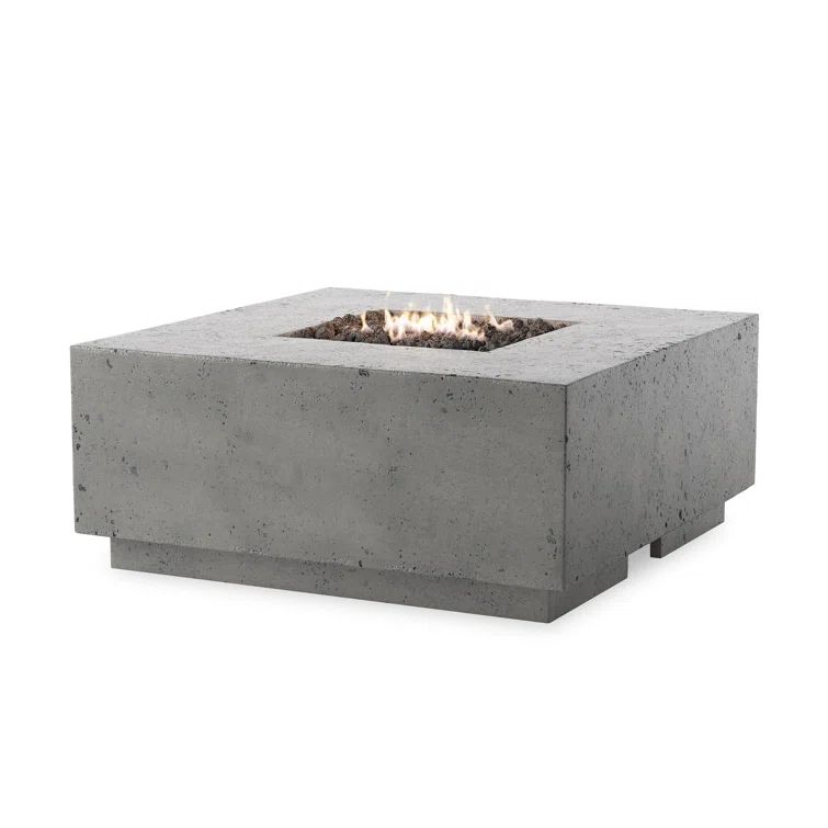 Donovan Outdoor 42" Concrete Propane Fire Pit Table | Wayfair North America