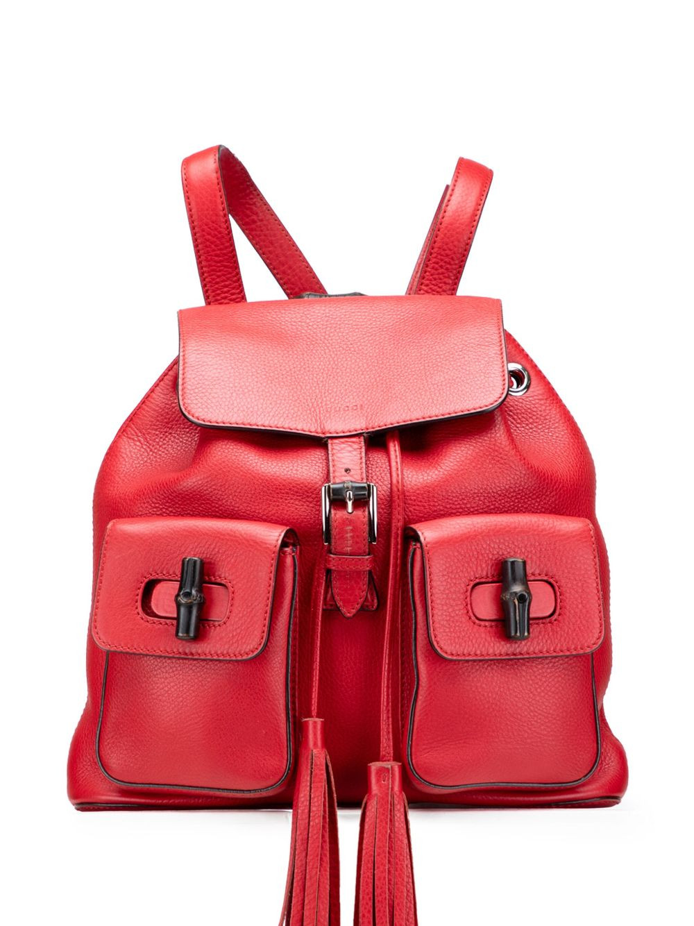 Gucci Pre-Owned 2000-2015 Leather Bamboo Tassel backpack - Red | Farfetch Global