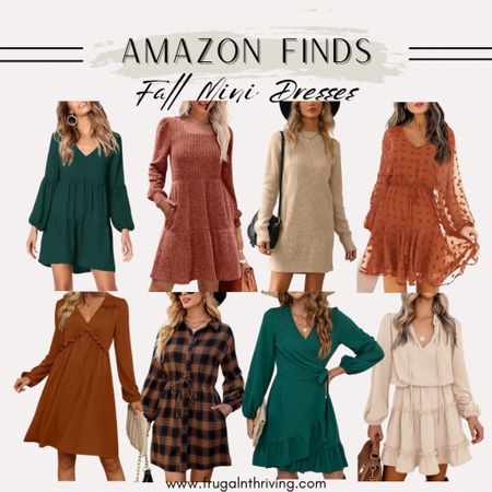 Fall mini dresses from Amazon 🍂

#amazon #fallfashion #womensfashion #falldresses 

#LTKSeasonal #LTKstyletip #LTKfindsunder50