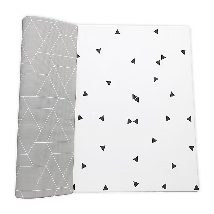 Ofie Mat by Little Bot Reversible Foam Playmat in Zen Line/Triangle | buybuy BABY
