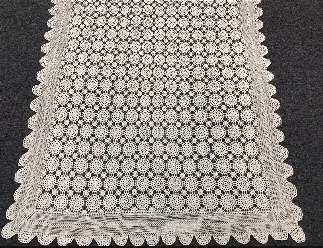 Brand New 52x105'' Rectangle White 100% Cotton Handmade Crochet Lace Tablecloth for Tea Party Wed... | Etsy (US)