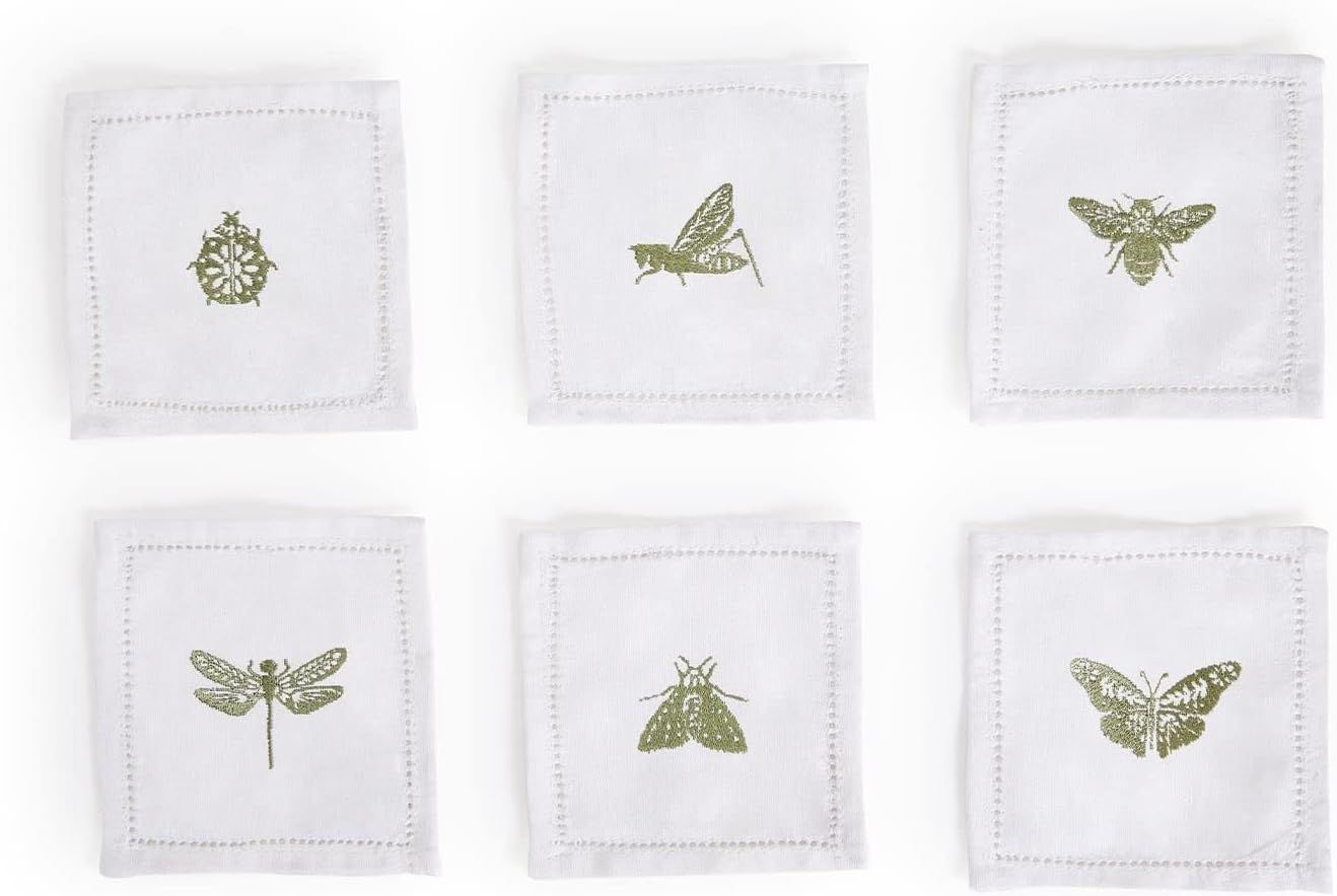 Two's Company Set Of 6 Insect Cocktail Napkins | Amazon (US)