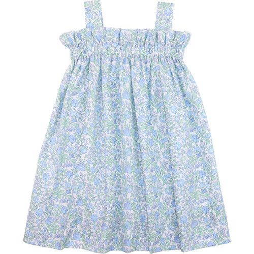 Blue And Green Floral Sun Dress | Cecil and Lou
