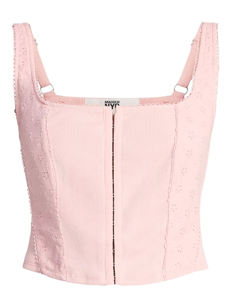 Madden NYC Women's Eyelet Corset Top, Sizes XXS-XXL | Walmart (US)
