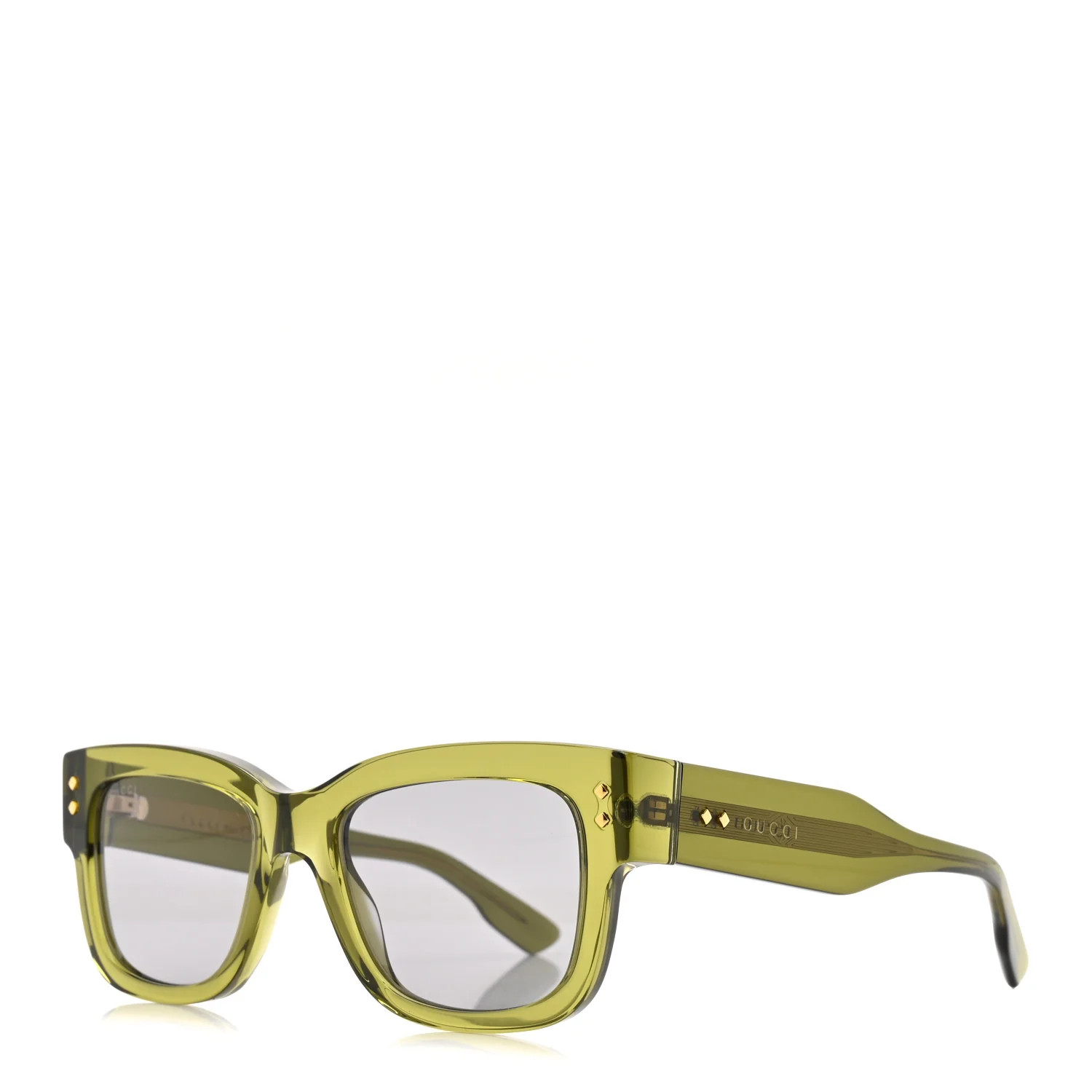 Acetate Rectangle Frame Sunglasses GG1217S Green | FASHIONPHILE (US)