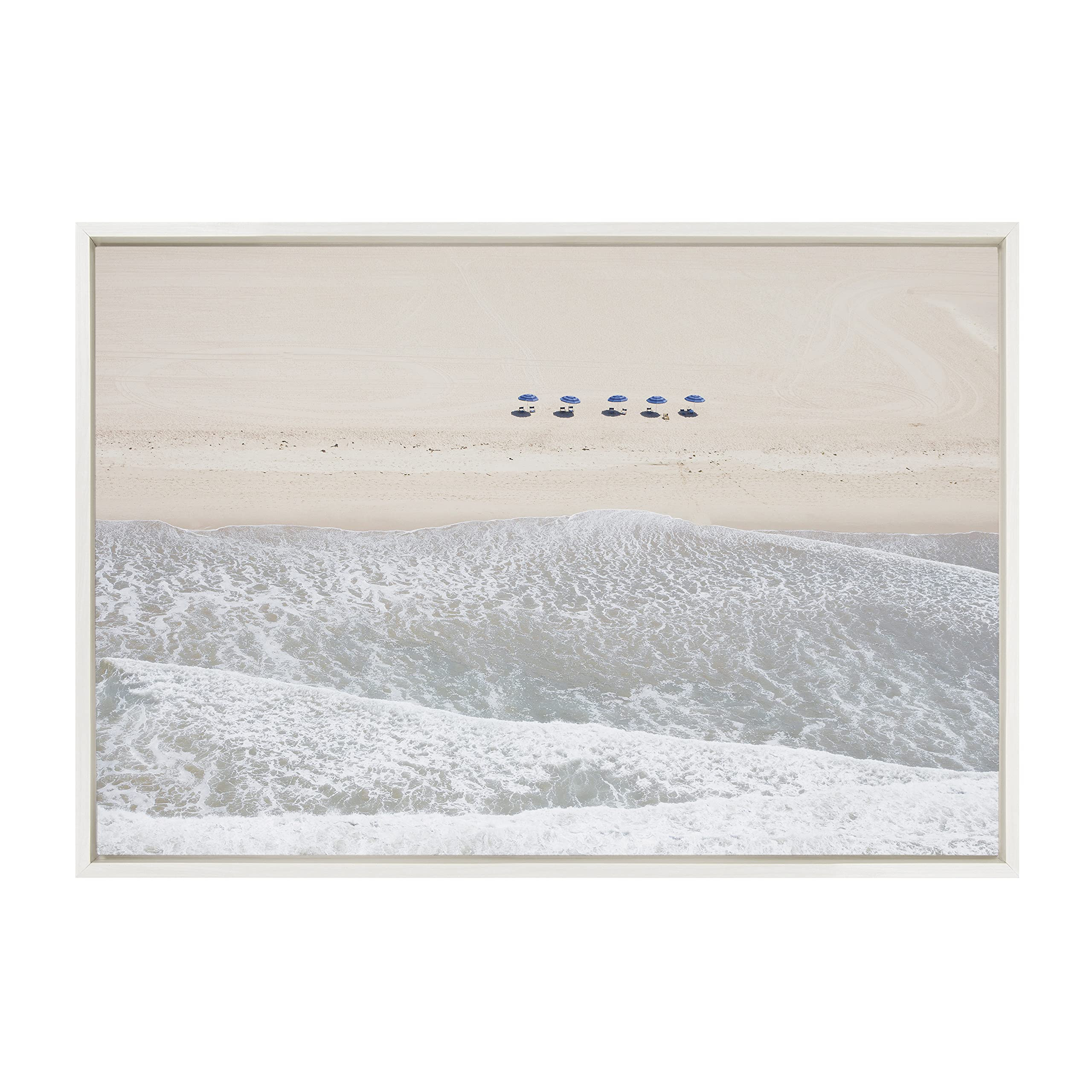 Kate and Laurel Sylvie Five Umbrellas Framed Canvas Wall Art by Caroline Mint, 23x33 White, Decor... | Amazon (US)