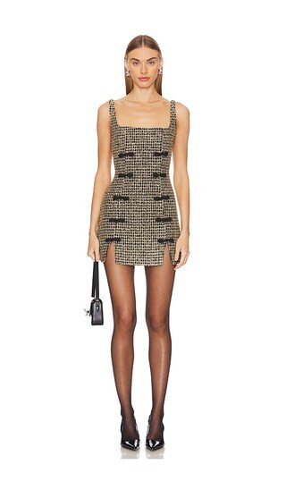 Aidan Tweed Dress in Black Multi | Revolve Clothing (Global)