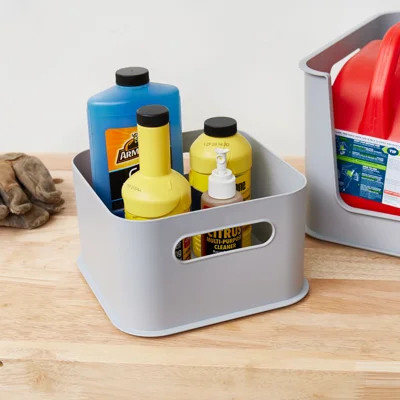 Plastic Storage Bins with Handles for Household Storage and Organization - Ideal for Kitchen, Bathroom, or Home Office | Wayfair North America