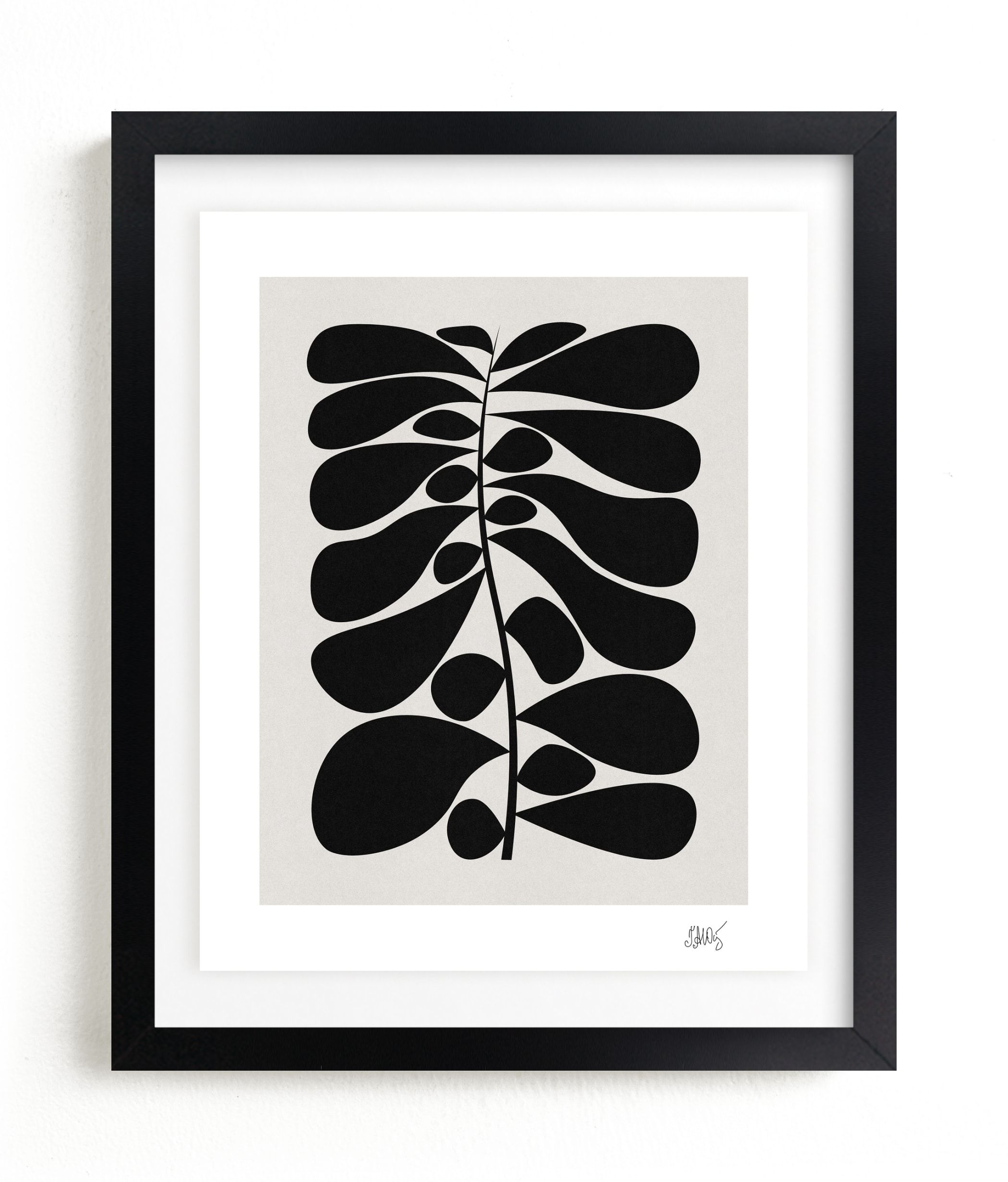 "Black Plant I" - Graphic Limited Edition Art Print by Alisa Galitsyna. | Minted