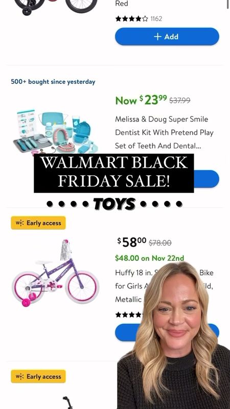 Walmart Black Friday deals on best selling toys including - bikes, nerf, play kitchen, trampoline, razor scooter, and Barbie dream house! 

Gift guide / gifts for toddler girl / gifts for toddler boy /  best gifts / moped / hoverboard/ Walmart home 

#LTKkids #LTKGiftGuide #LTKCyberWeek