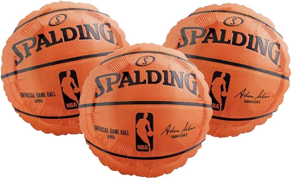 Set of 3 Official Game Ball Basketball 18" Foil Party Balloons | Amazon (US)