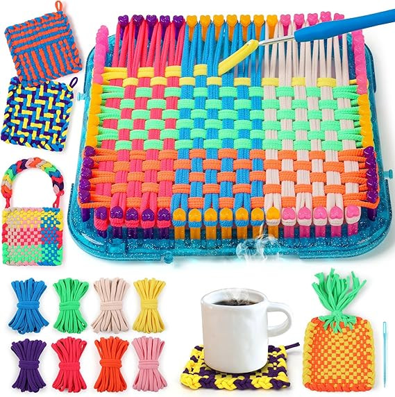 IQKidz Weaving Loom Kit Toys, DIY Arts and Crafts for Kids and Adults, Ideal Gifts for Girls Ages... | Amazon (US)