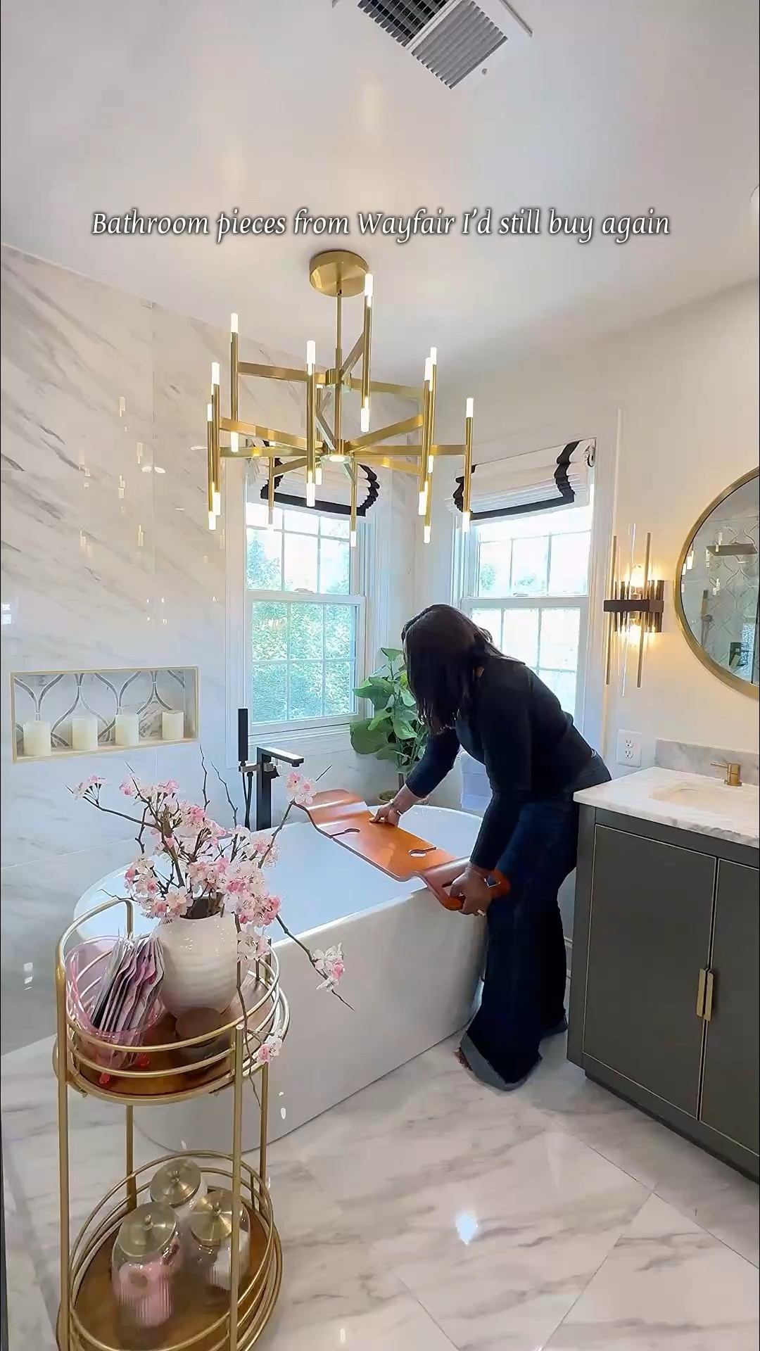 I’ve had this bathroom for a while now and these are the pieces I’d still choose again. My vanity, shower fixtures and my tub + storage shelves.

These have held up so well 👌🏾 and are all from @wayfair. Wayfair is always my one stop shop to all things bathroom renovations 👌🏾 @wayfair, #ad #WayfairPartner #Wayfair

#LTKSeasonal #LTKHome #LTKSaleAlert