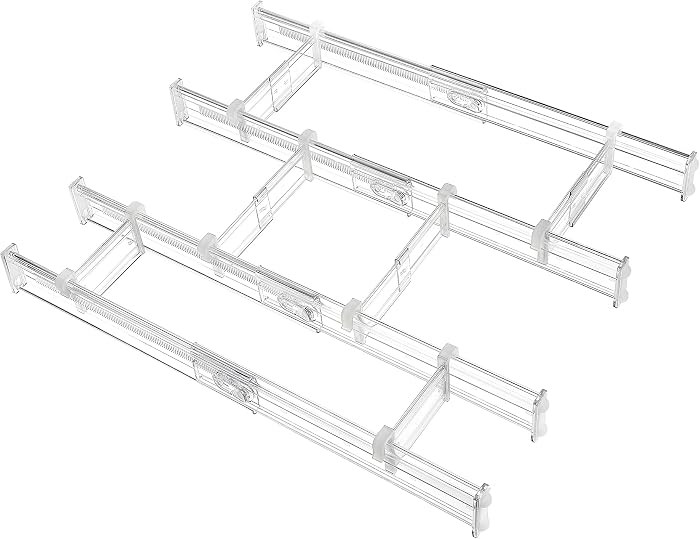 Vtopmart 2.36” Drawer Dividers with Expandable Inserts, 12.8"-22.3" Adjustable Kitchen Drawer O... | Amazon (US)