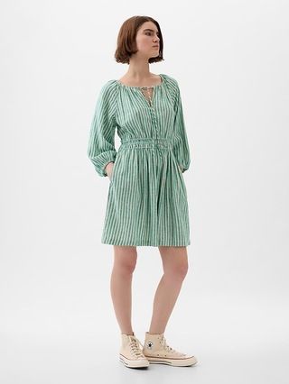 Linen-Blend Mini Dress | Gap (US)