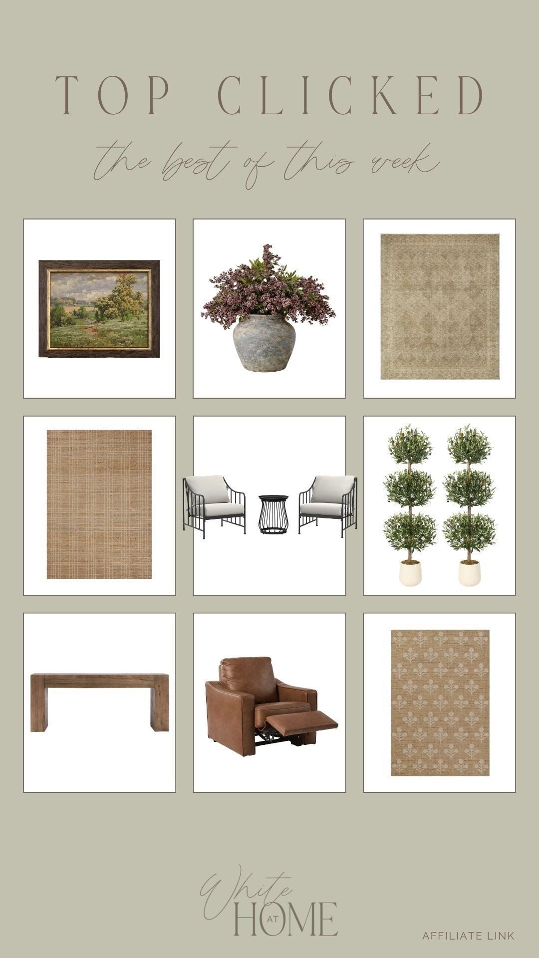 Last week’s top clicked favorites! Etsy spring home finds, rugs for all areas of the home, faux greenery, affordable Walmart finds and more! 

#LTKHome