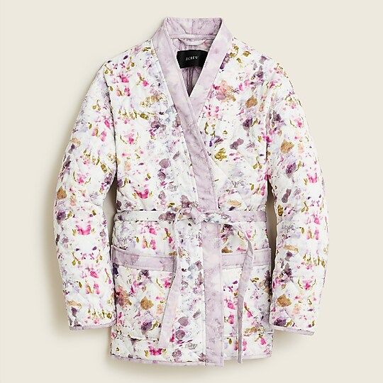 Flora Obscura X J.Crew quilted reversible wrap jacket with PrimaLoft® | J.Crew US