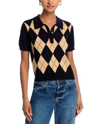 FRAME The Argyle Polo Sweater  | Bloomingdale's Women | Bloomingdale's (US)