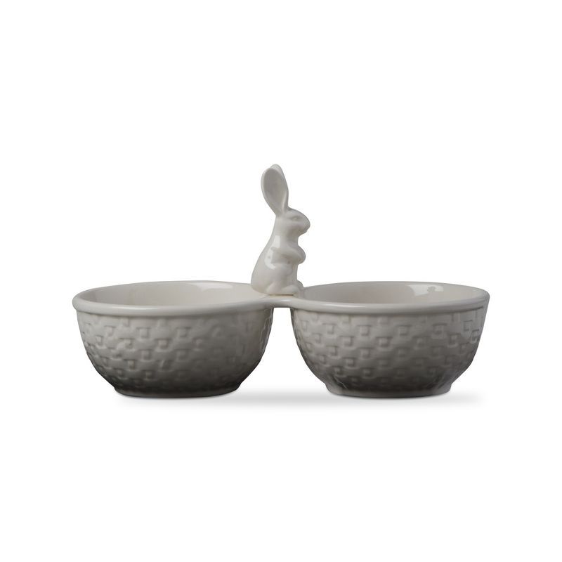 tagltd Easter Bunny Basket Woven Two Part Serving Dish Dinnerware | Target