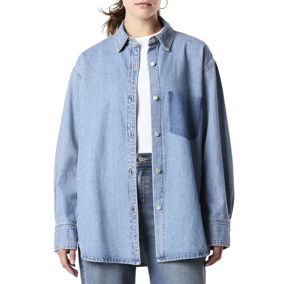 Levi Strauss Signature Women's Vintage Relaxed Denim Shirt | Walmart (US)