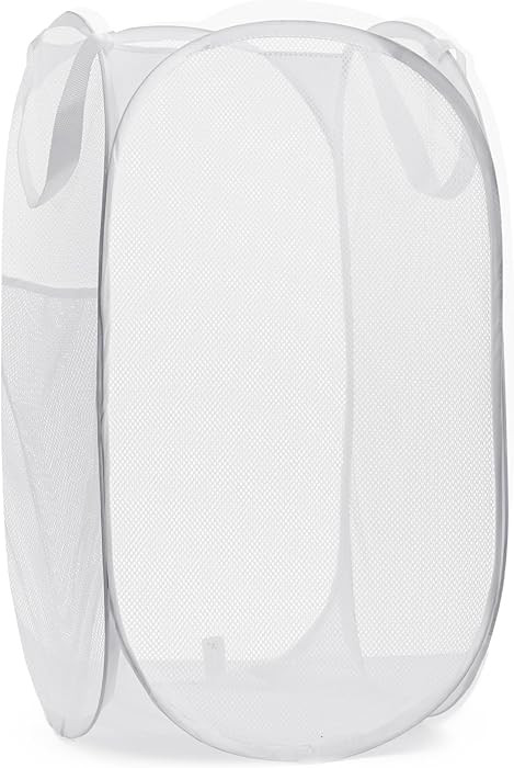 Handy Laundry Collapsible Mesh Pop Up Hamper with Wide Opening and Side Pocket - Breathable, Stur... | Amazon (US)