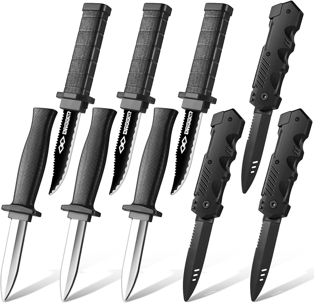 ZJoey 9 Pack Retractable Fake Knife Retractable Knife Halloween Props Fake Plastic Blades for Hal... | Amazon (US)