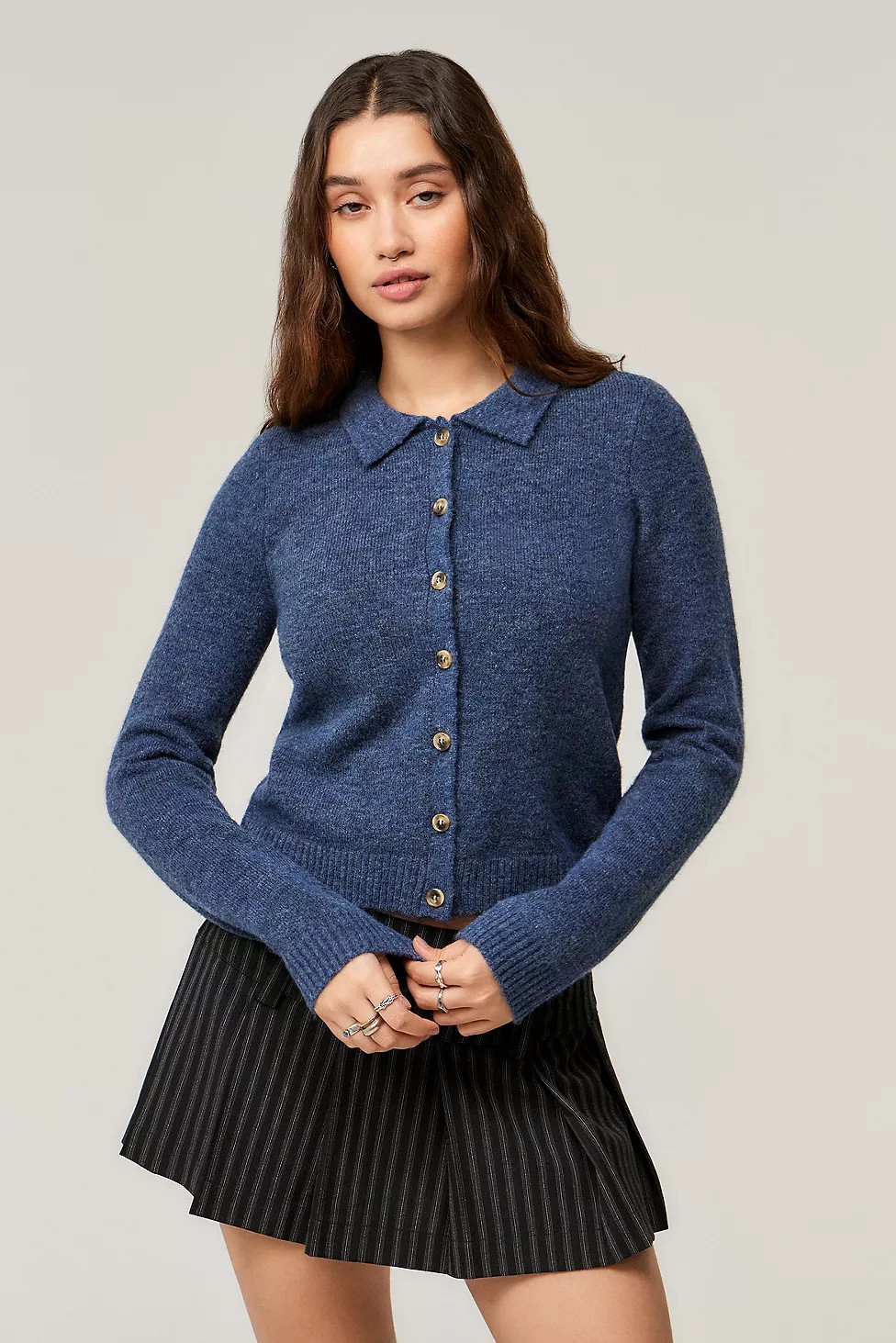UO Collared Button-Through Cardigan | Urban Outfitters UK