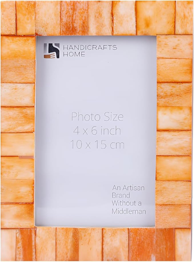 Handicrafts Home 4x6 Orange Picture Frame – Handmade Photo Frame for Fall & Christmas Decor, Fa... | Amazon (US)