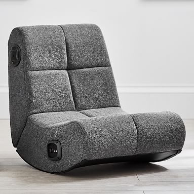 Charcoal Tweed Mini Rocker Speaker Chair | Pottery Barn Teen