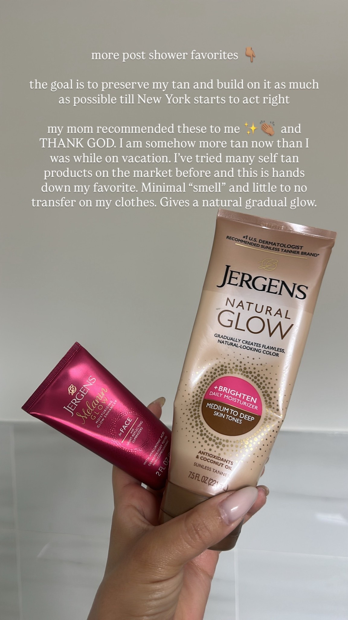 Face and body lotion I’m currently using to preserve my tan and build up my sun-kissed color. 

I apply it daily until I reach my desired color 

#LTKmomlife #LTKdayinmylife #LTKBeauty