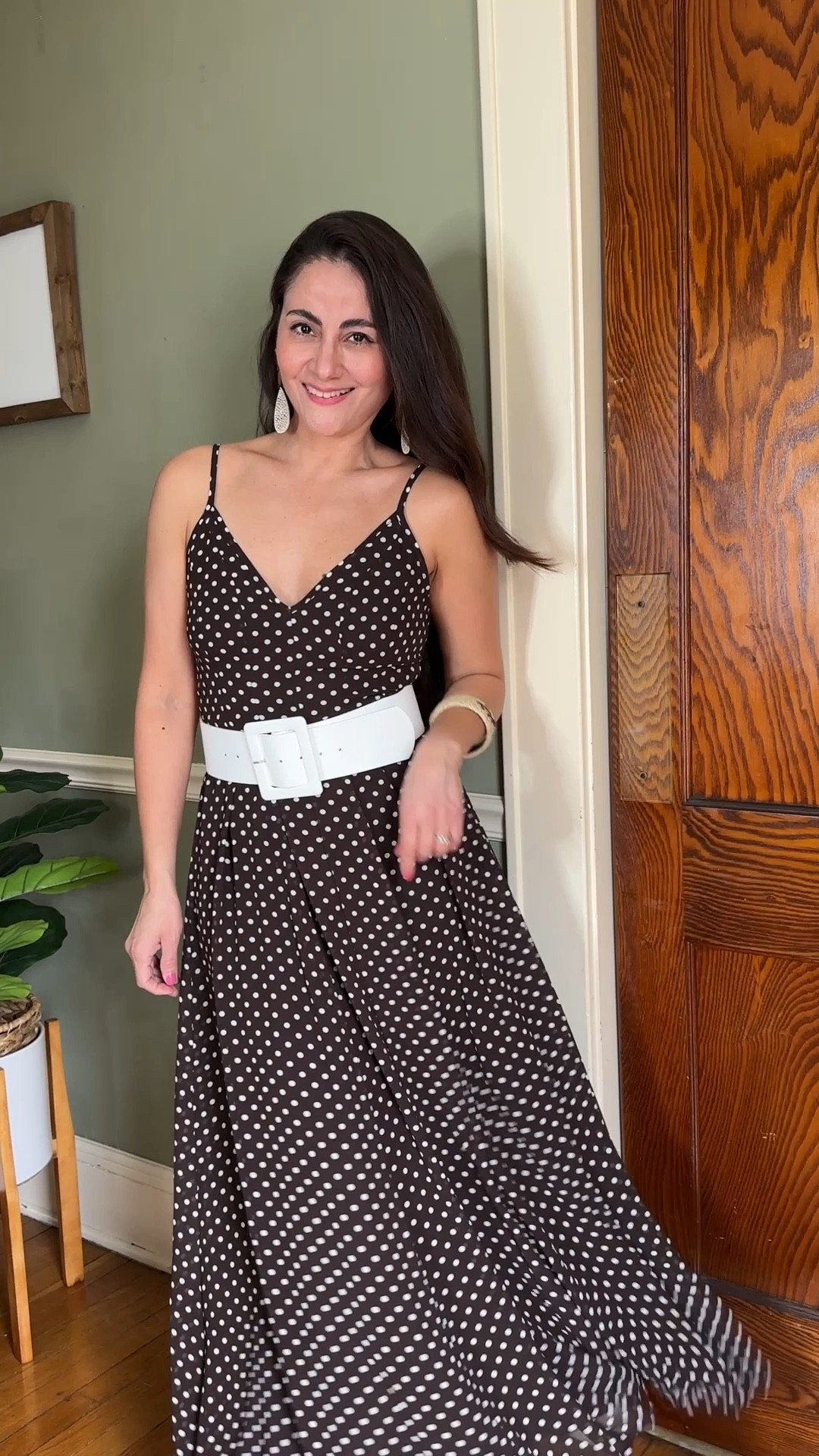 Pollka dots maxi dress 

#LTKootd