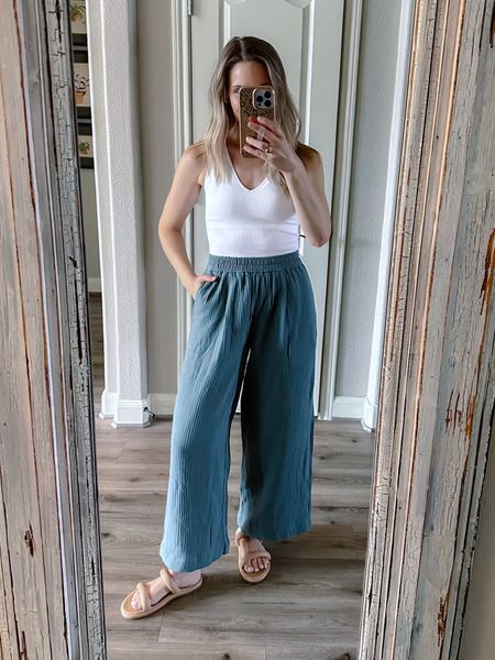 Summer uniform ☀️
These wide leg, gauze pants from Madewell are currently on sale! And if you haven’t tried Beeks sandals yet, you’re missing out!

Summer Outfit, Madewell, Target Style, Sandals, Slides, Summer Pants, Beach Vacation, Cover Up

#LTKstyletip #LTKFind #LTKsalealert