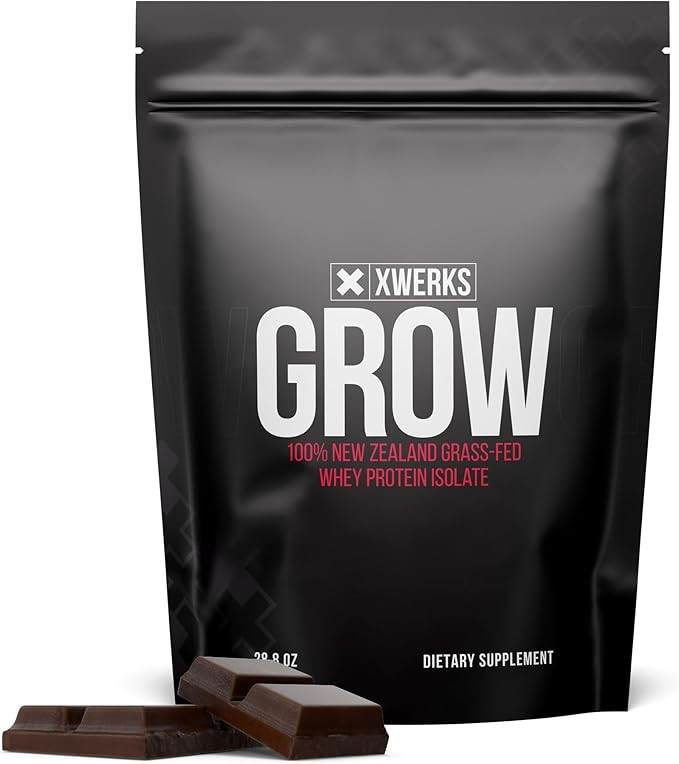 Xwerks Grow 100% New Zealand Grass-Fed Whey Protein - 25g of Pure Isolate Protein Powder (30 Serv... | Amazon (US)